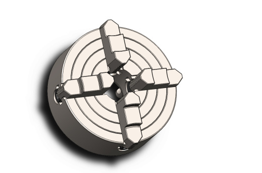 four-jaw-chuck四爪卡盘3D图纸 Solidworks设计缩略图